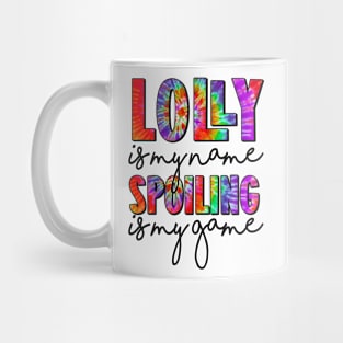 Tie Dye Lolly Is My Name Spoiling Is My Game Mothers Day Mug